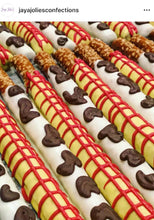 Load image into Gallery viewer, Specialty Chocolate Dipped Pretzel Rod - price per item