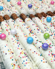 Load image into Gallery viewer, Confetti Chocolate Dipped Pretzel Rod - price per item